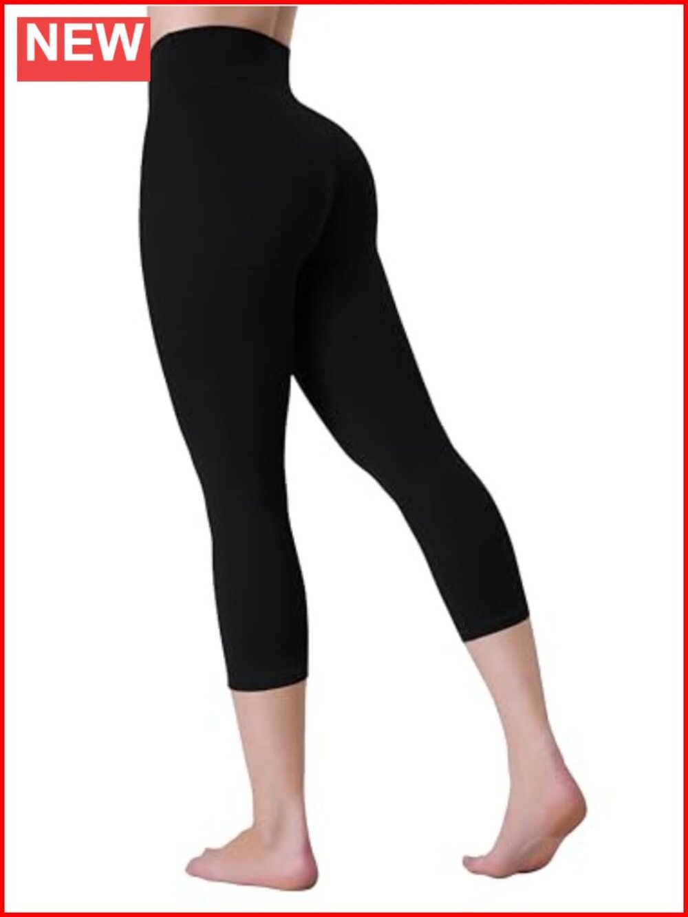 Butt Lifting Capri Leggings High Waist Booty Yoga Pants Sustainable No Front